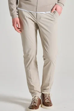 Pantaloni surflex chino cotone bianco