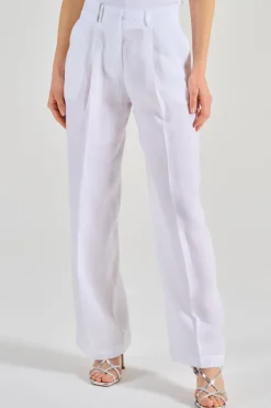 Pantaloni tela leggera bianco
