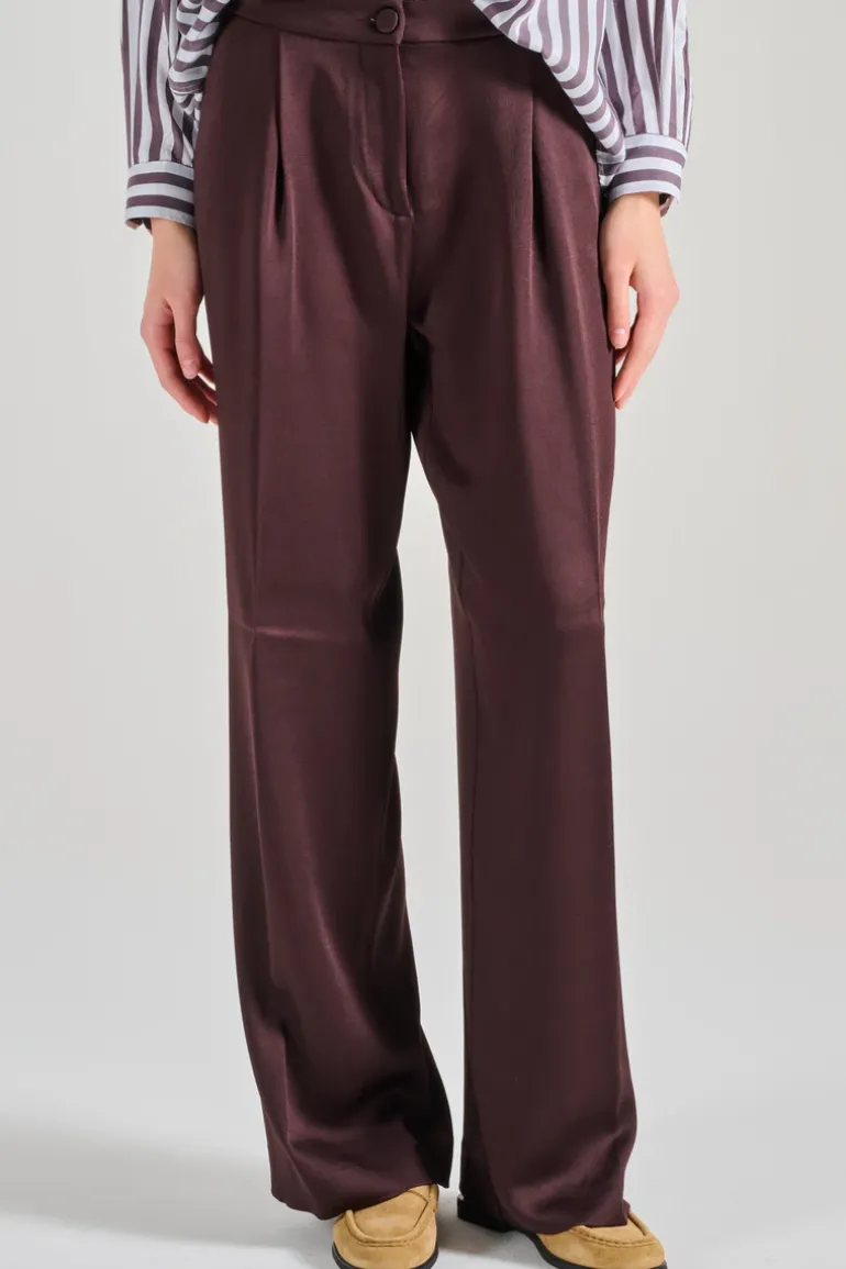 Pantaloni tessuto marrone