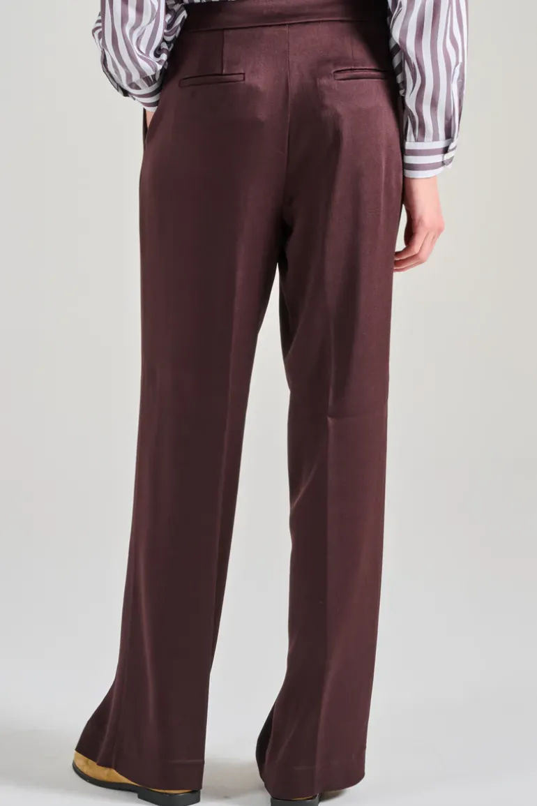 Pantaloni tessuto marrone