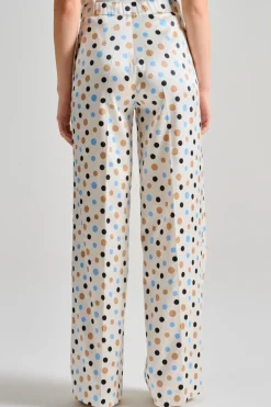 Pantaloni tessuto panna