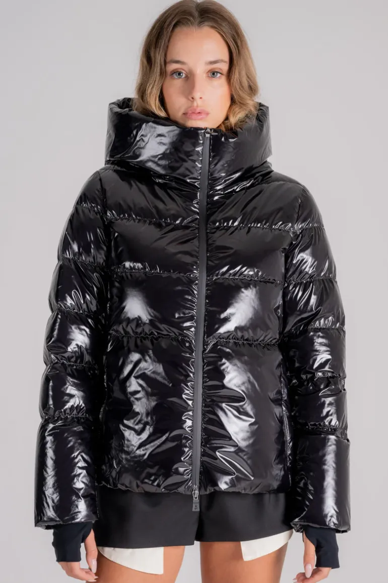 Piumino laminar poliammide nero