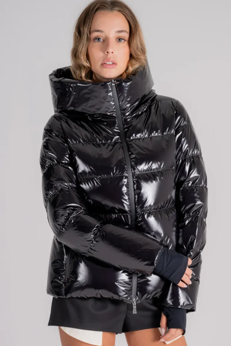 Piumino laminar poliammide nero