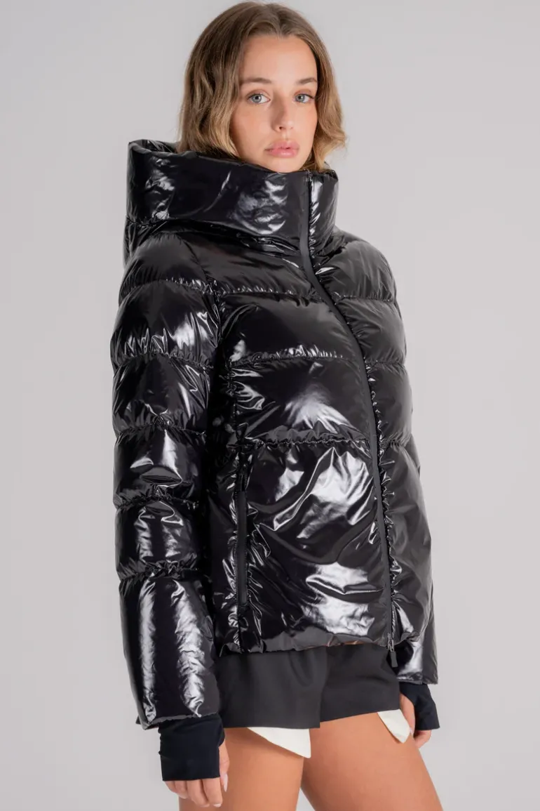 Piumino laminar poliammide nero