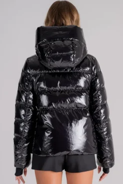 Piumino laminar poliammide nero