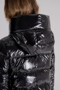 Piumino laminar poliammide nero