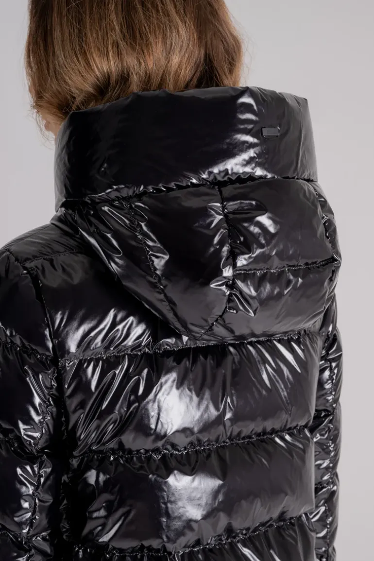 Piumino laminar poliammide nero