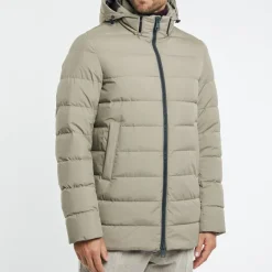 Piumino laminar tessuto grigio