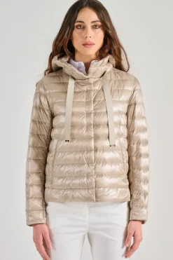 Piumino nylon ultralight beige
