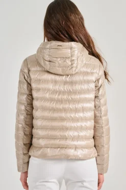 Piumino nylon ultralight beige