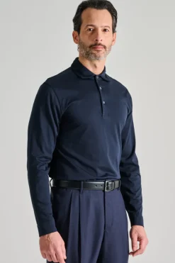 Polo blu 100% cotone