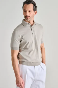 Polo manica corta cotone grigio