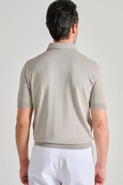 Polo manica corta cotone grigio