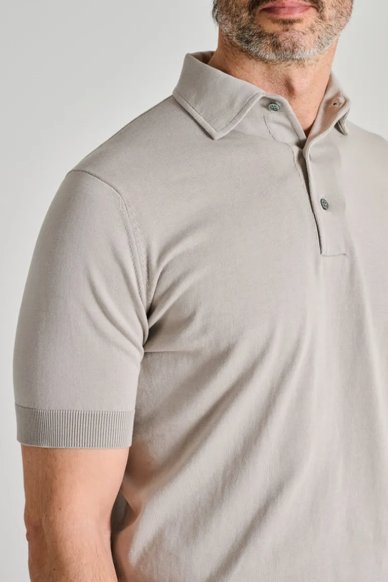 Polo manica corta cotone grigio