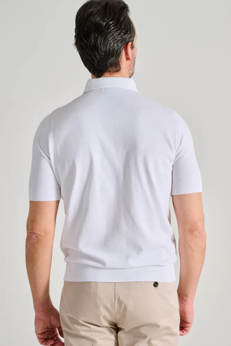 Polo manica corta cotone bianco