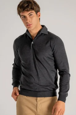 Polo ml paramontura 100% wv grigio