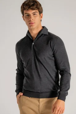 Polo ml paramontura 100% wv grigio