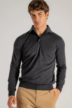 Polo ml paramontura 100% wv grigio