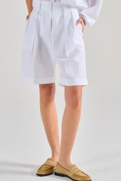 Shorts cotone bianco