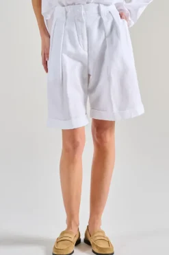 Shorts cotone bianco