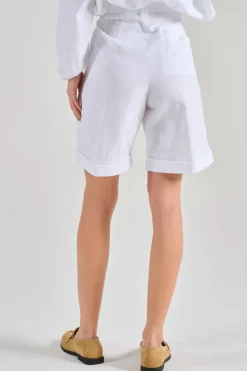 Shorts cotone bianco