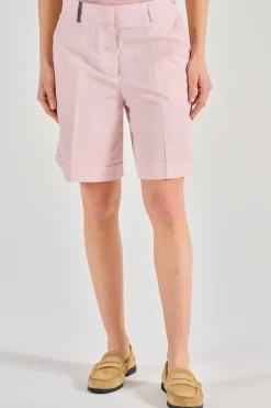 Shorts popeline rosa