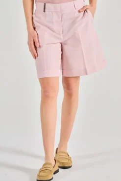 Shorts popeline rosa