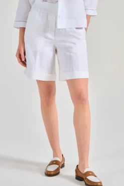 Shorts resca cotone bianco
