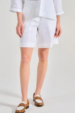 Shorts resca cotone bianco