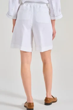 Shorts resca cotone bianco