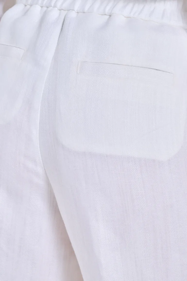 Shorts resca cotone bianco