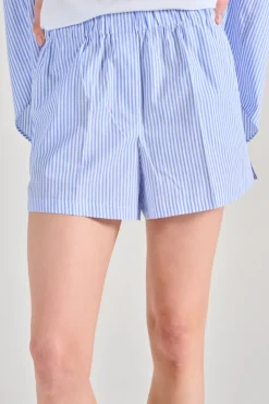 Shorts tessuto azzurro