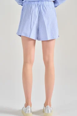 Shorts tessuto azzurro