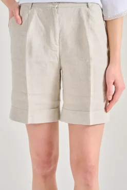 Shorts tessuto beige