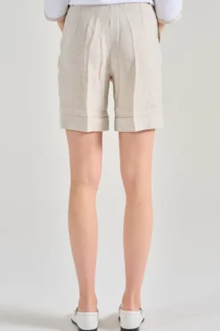 Shorts tessuto beige