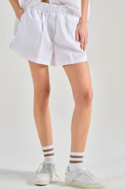 Shorts tessuto bianco