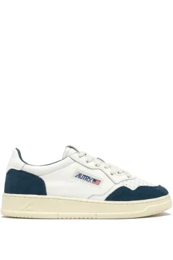 Sneakers medalist low goat suede blu