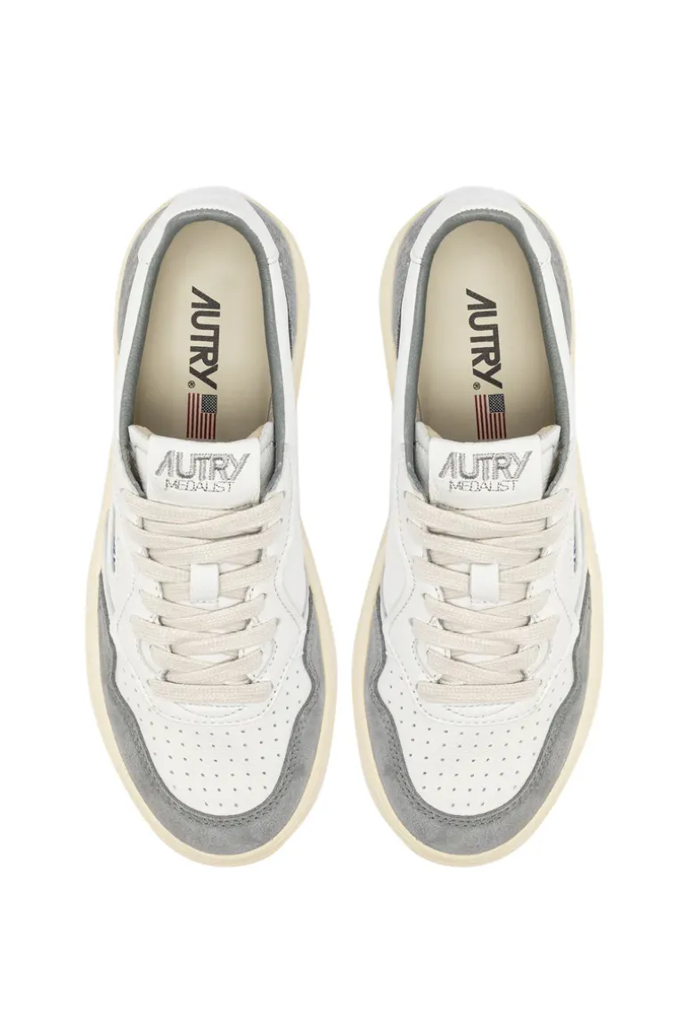 Sneakers medalist low goat suede grigio