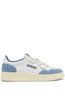 Sneakers medalist low goat suede azzurro