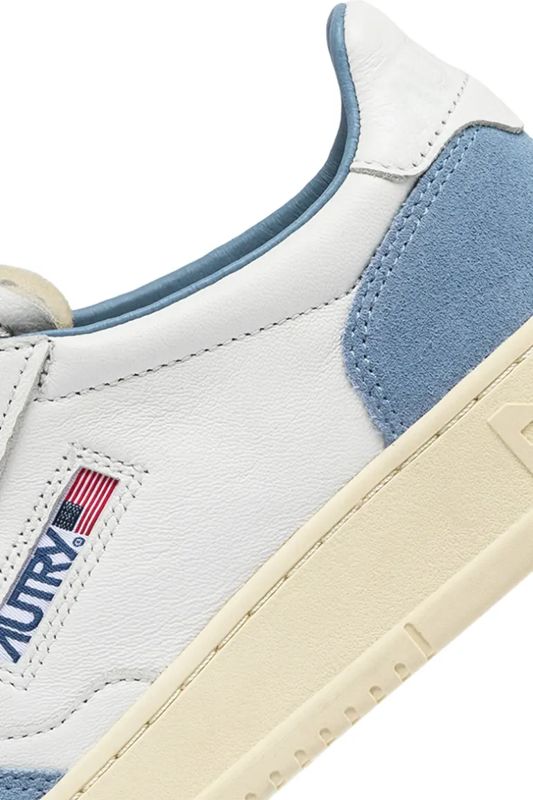 Sneakers medalist low goat suede azzurro