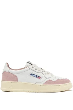 Sneakers medalist low goat suede rosa