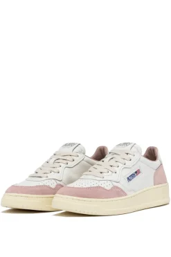Sneakers medalist low goat suede rosa
