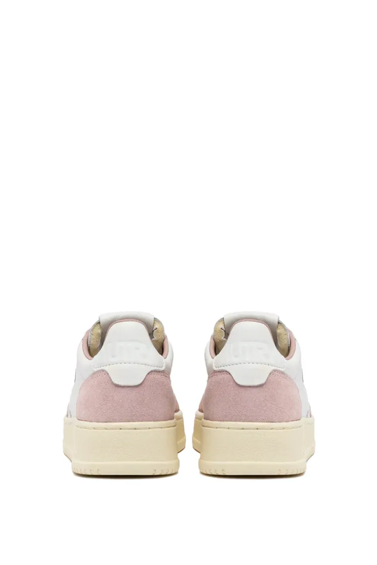 Sneakers medalist low goat suede rosa