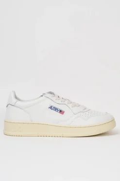 Sneakers medalist low man leat leat bianco uomo