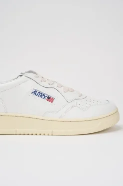 Sneakers medalist low man leat leat bianco uomo