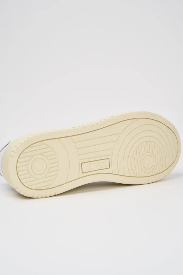 Sneakers medalist low man leat leat bianco uomo