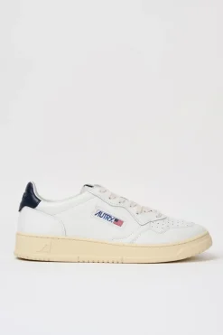 Sneakers medalist low man leat leat bianco uomo