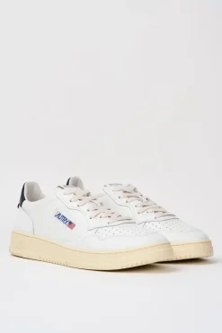 Sneakers medalist low man leat leat bianco uomo