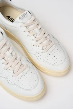 Sneakers medalist low man leat leat bianco uomo