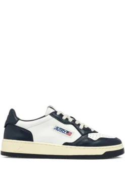 Sneakers medalist low man leat leat blu uomo